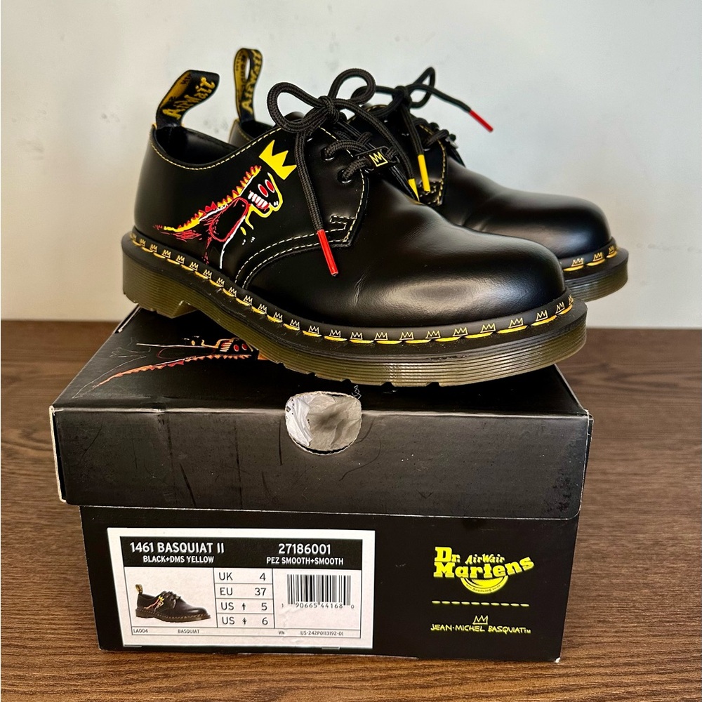 Dr. Martens 1461 Basquiat Leather Oxford Shoes Size 6